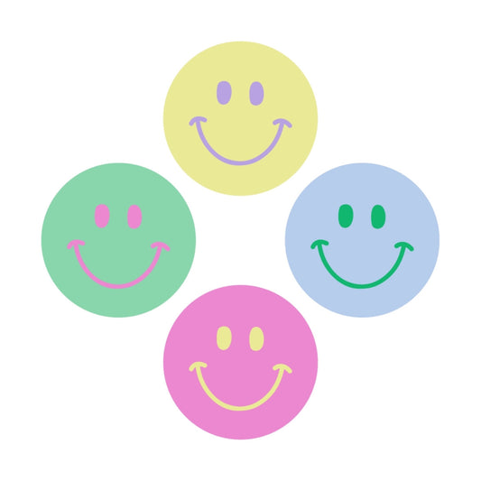 Cadeaustickers | Smileys pastel 10 stuks