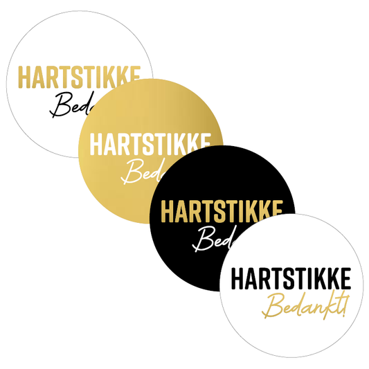 Cadeaustickers | Hartstikke bedankt 10 stuks