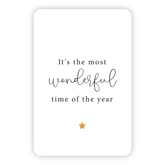 Minikaart kerst | It’s the most wonderful time of the year