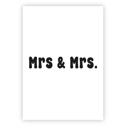 Wenskaart | Mrs & Mrs.