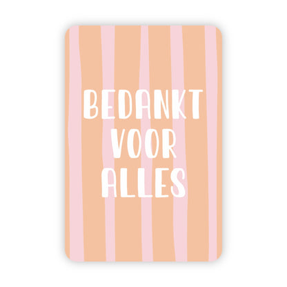 Minikaart | Bedankt voor alles