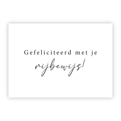 Wenskaart | Gefeliciteerd met je rijbewijs!