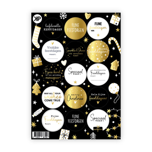 Cadeaustickers  | Stickervel kerst luxe