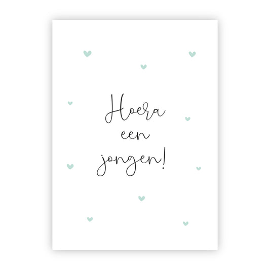 Wenskaart | Hoera een jongen!