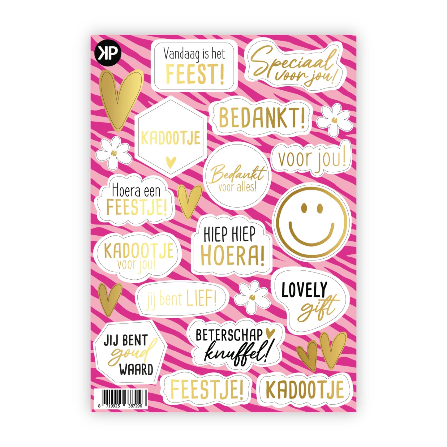 Cadeaustickers | Stickervel voor jou goudfolie