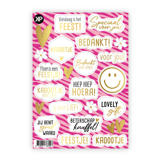 Cadeaustickers | Stickervel voor jou goudfolie