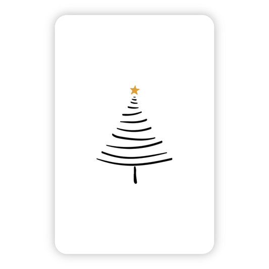 Minikaart kerst | Blanco kerstboom