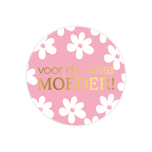 Cadeaustickers | Voor de liefste moeder 10 stuks goudfolie