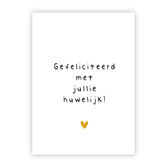 Wenskaart | Gefeliciteerd met jullie huwelijk!