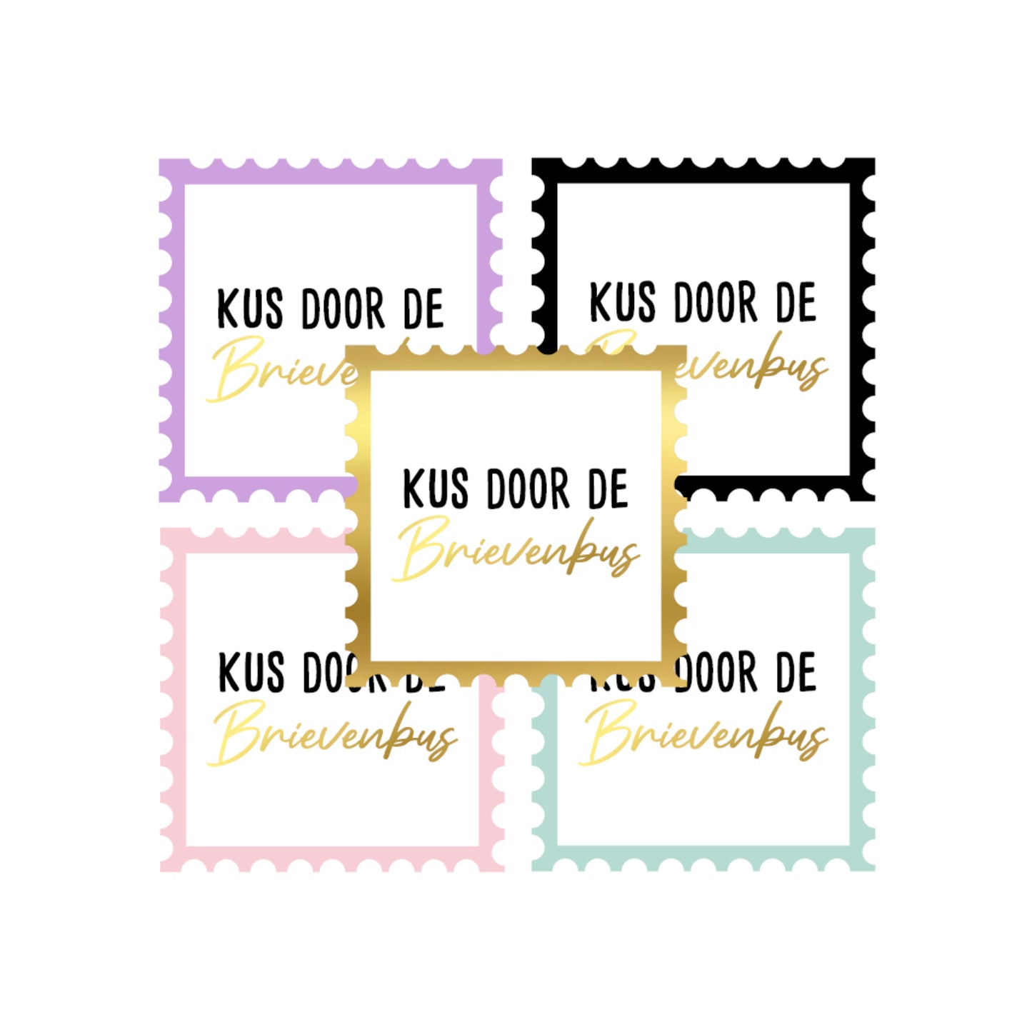 Cadeaustickers | Kus door de brievenbus 10 stuks