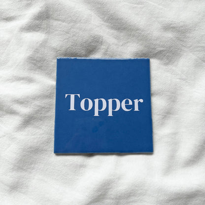 Tegeltje | Blauw - topper