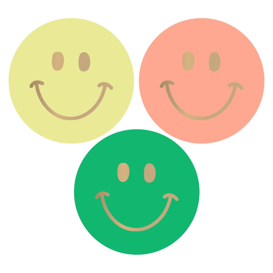 Cadeaustickers | Smileys 10 stuks goudfolie