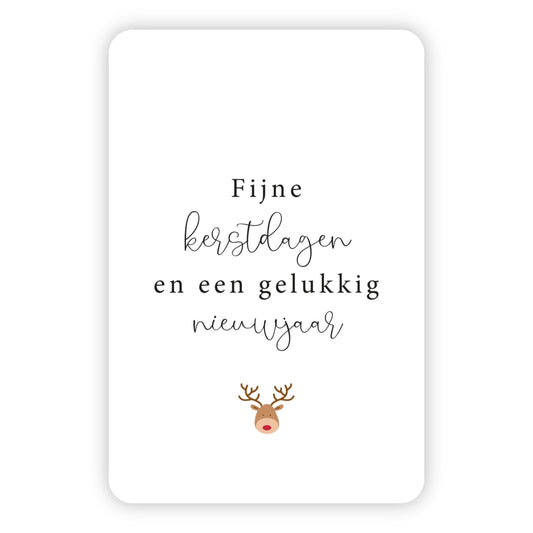 Minikaart kerst | Fijne kerstdagen en een gelukkig nieuwjaar