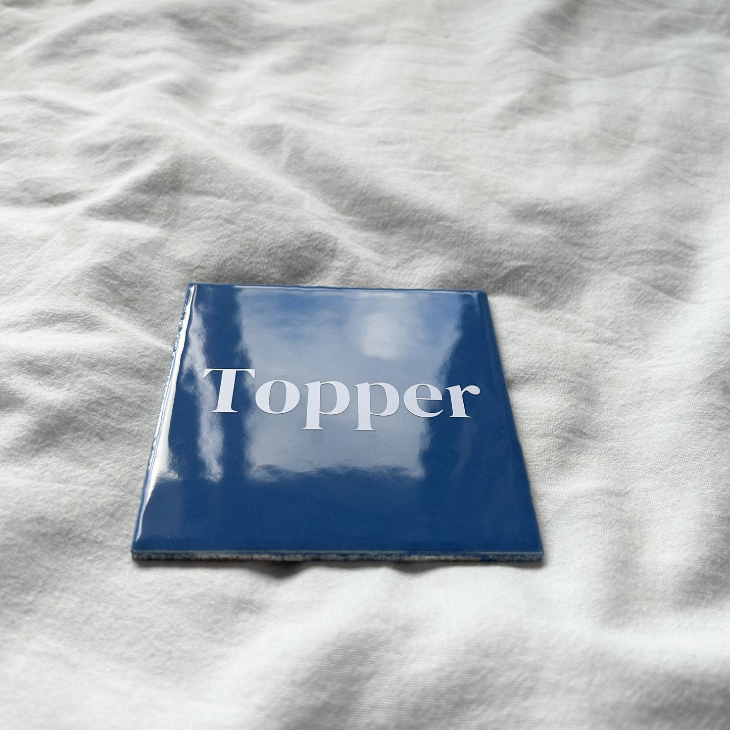 Tegeltje | Blauw - topper