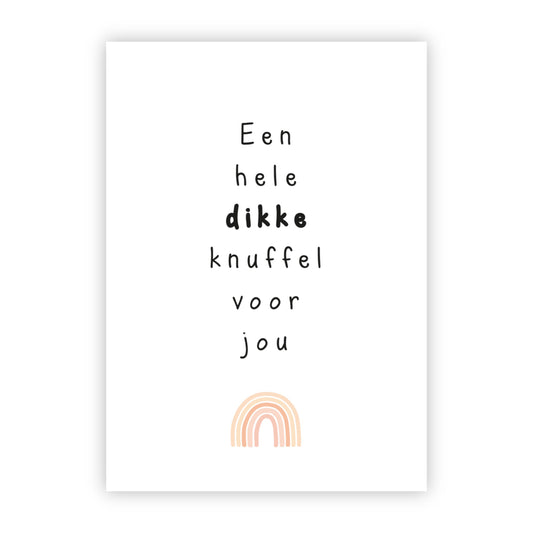 Wenskaart | Een hele dikke knuffel