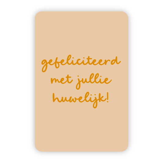 Minikaart | Gefeliciteerd met jullie huwelijk goudfolie