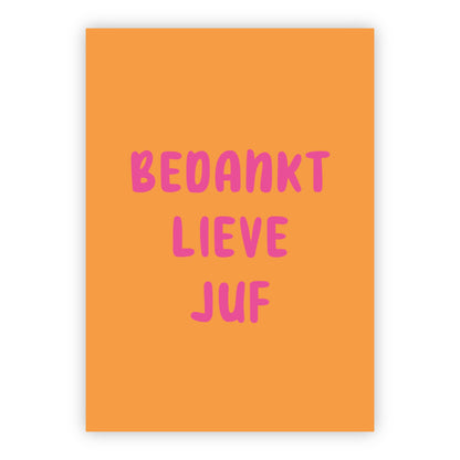 Wenskaart | Bedankt lieve juf