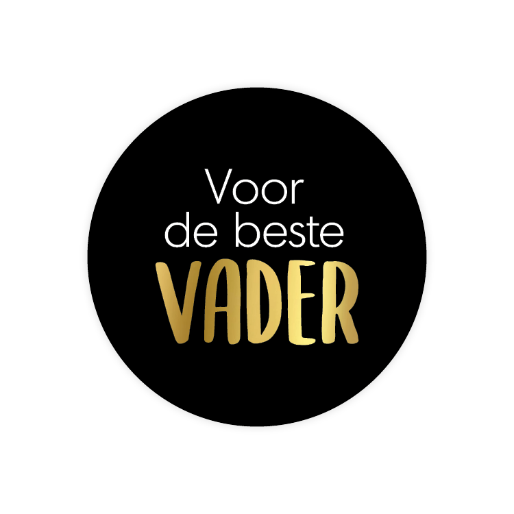 Cadeaustickers | Voor de beste vader 10 stuks goudfolie