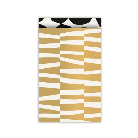 Cadeauzakjes | Lines gold 5 stuks