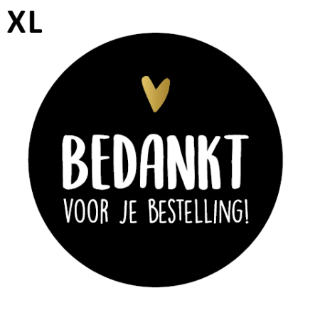 Cadeaustickers | Bedankt voor je bestelling 10 stuks