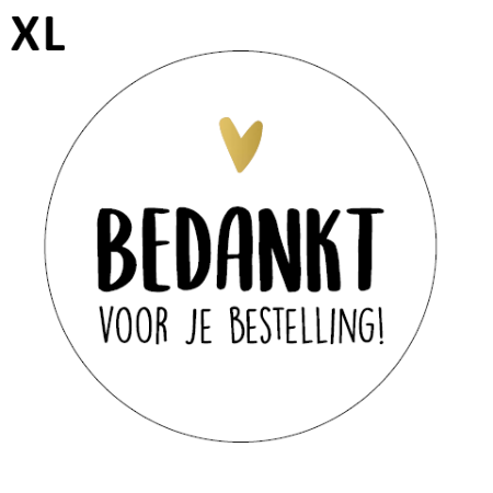 Cadeaustickers | Bedankt voor je bestelling 10 stuks goudfolie