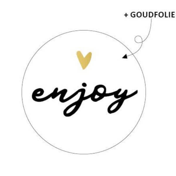 Cadeaustickers | Enjoy goudfolie 10 stuks