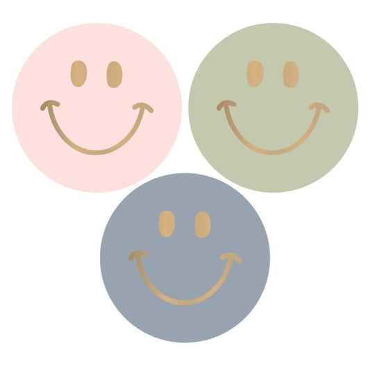 Cadeaustickers | Smileys goudfolie 10 stuks