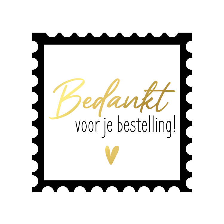 Cadeaustickers | Bedankt voor je bestelling 10 stuks