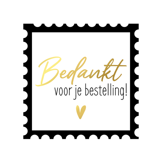 Cadeaustickers | Bedankt voor je bestelling 10 stuks