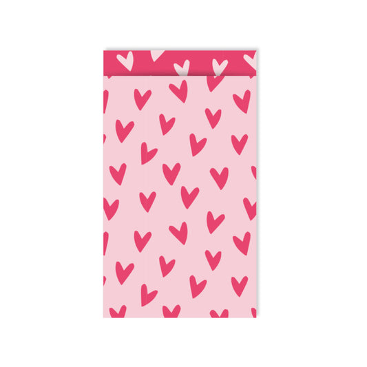 Cadeauzakjes | Hartjesregen pink 5 stuks